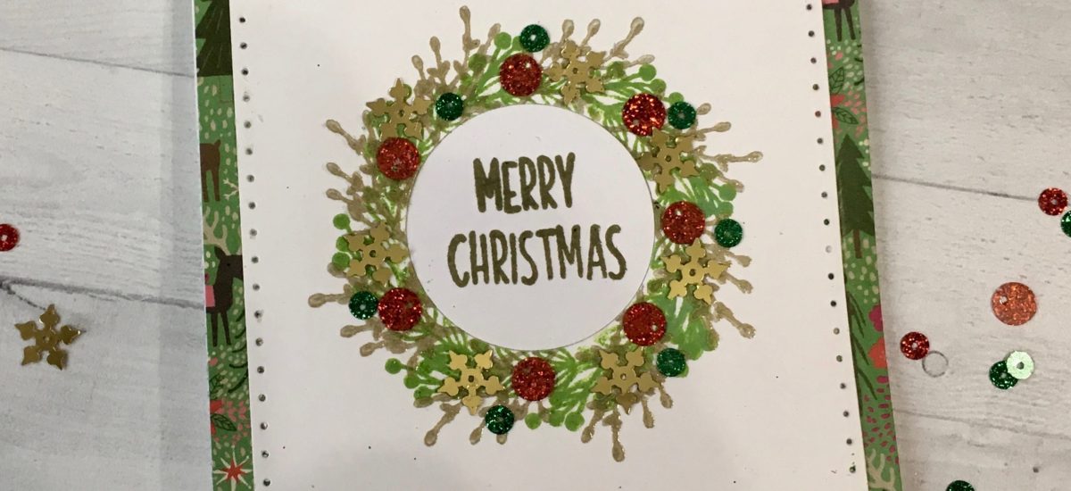 Using Kat Scrappiness Sequins with the Gina K. Designs Wreath Builder