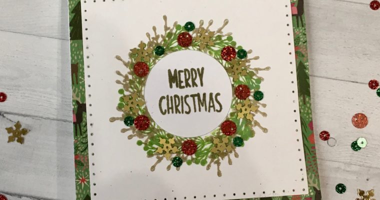 Using Kat Scrappiness Sequins with the Gina K. Designs Wreath Builder