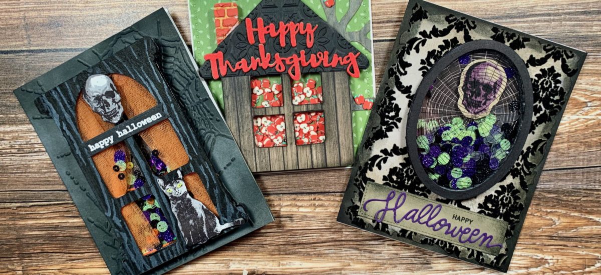 Holiday Cards Using Shaker Card Kits