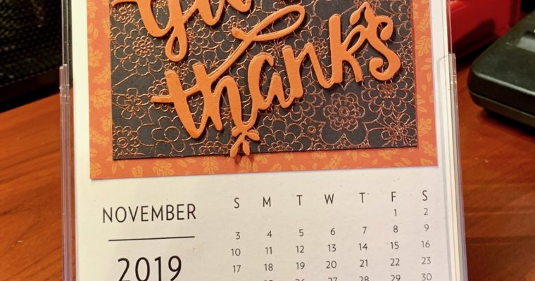 2019 D.I.Y. Desk Calendar Video – November
