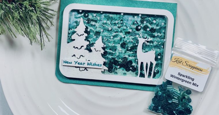 “New Year Wishes” | Winter Shaker Card