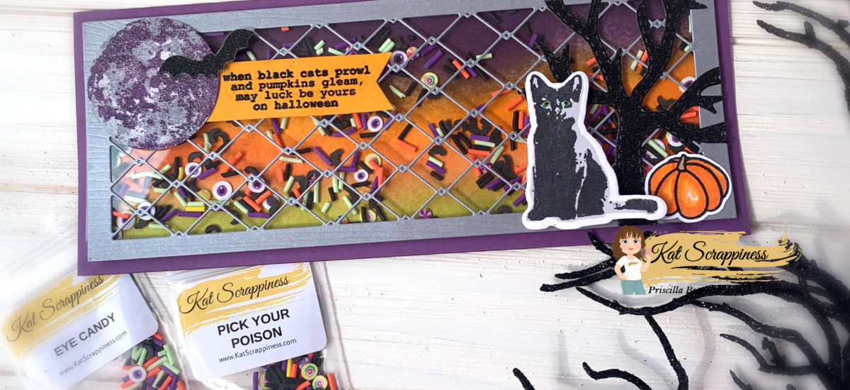 When Black Cats Prowl . . . | Halloween Slimline Card