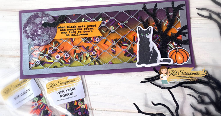 When Black Cats Prowl . . . | Halloween Slimline Card