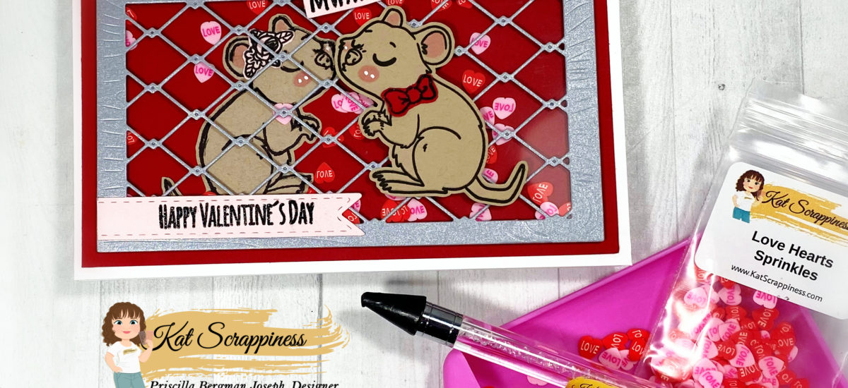 “MWAH!” | Valentine Quokkas Mini Slimline Card