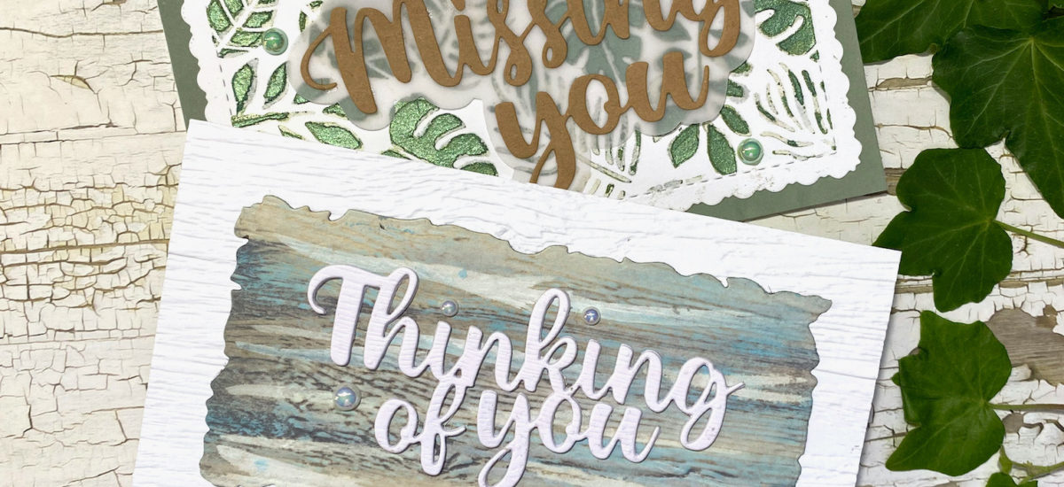 Mini Slimline Cards with Word Dies