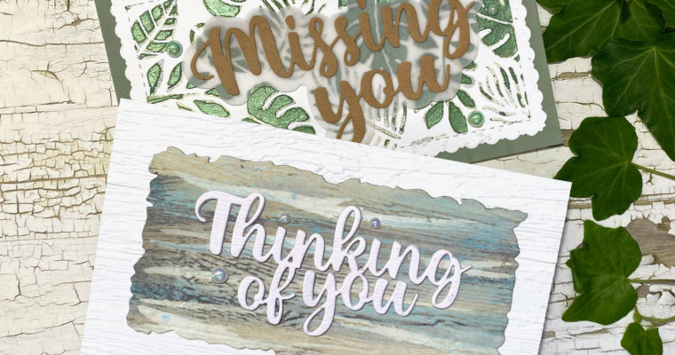 Mini Slimline Cards with Word Dies