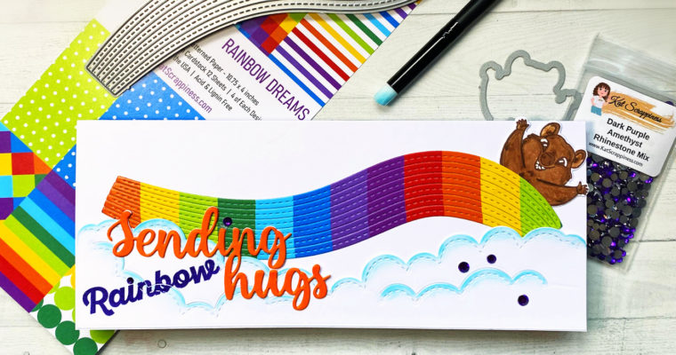 Sending Rainbow Hugs Slimline Card