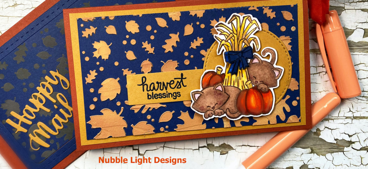 “Harvest Blessings” Mini Slimline Card – Guest Designing with Newton’s Nook Designs