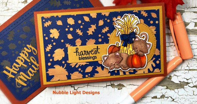 “Harvest Blessings” Mini Slimline Card – Guest Designing with Newton’s Nook Designs