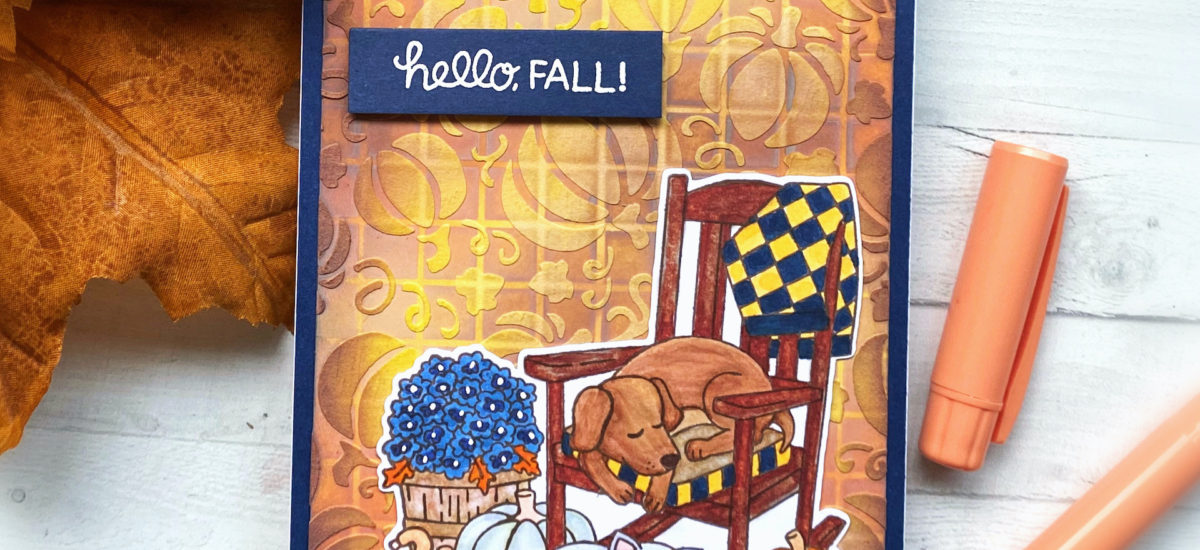 “Hello Fall” with Double Layer Stenciling – Guest Designing with Newton’s Nook Designs