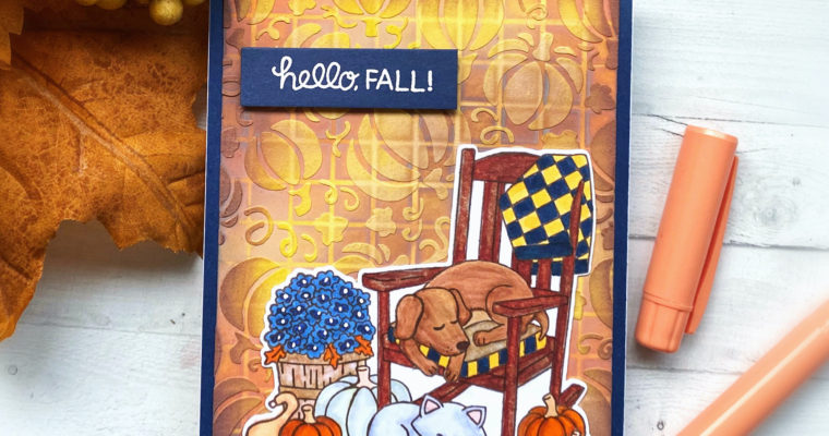 “Hello Fall” with Double Layer Stenciling – Guest Designing with Newton’s Nook Designs