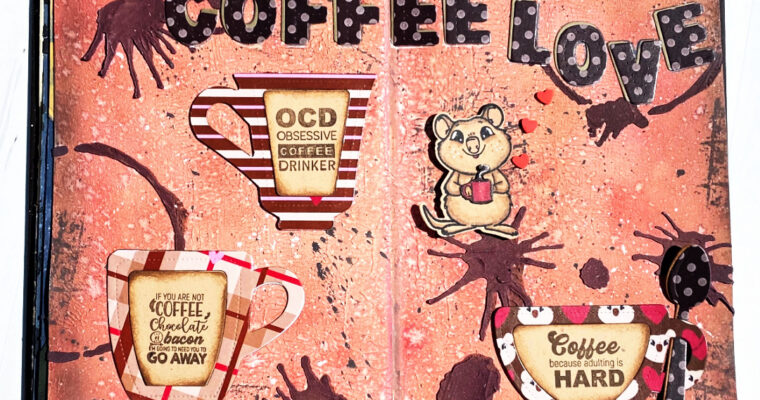 Coffee Love – A Two-Page Art Journal Spread