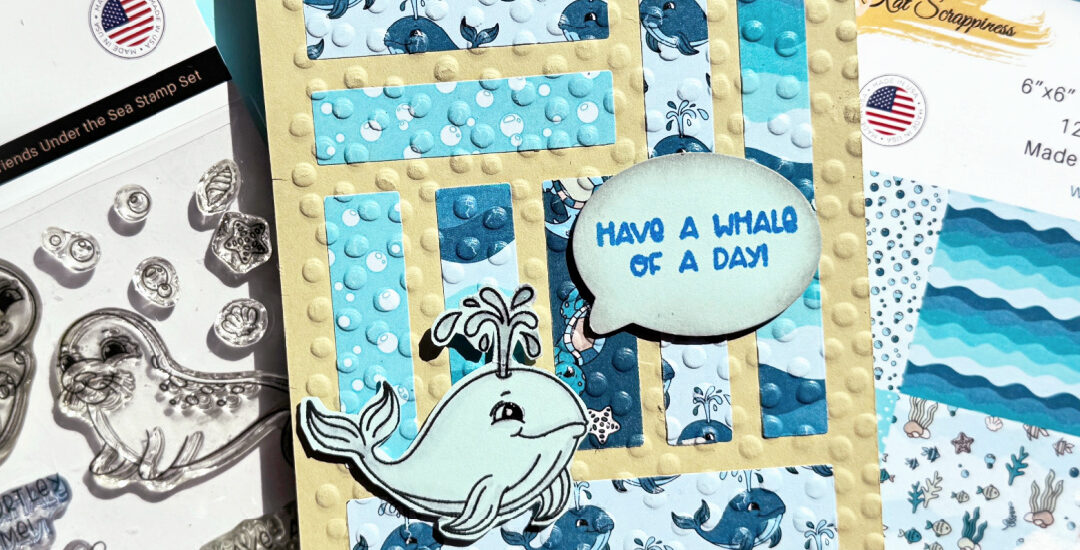 Using Strips from a Coordinating Paper Pad to Create a Card Background