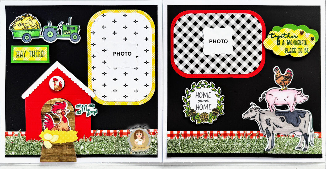 Two-Page Farm-Themed Scrapbook Layout