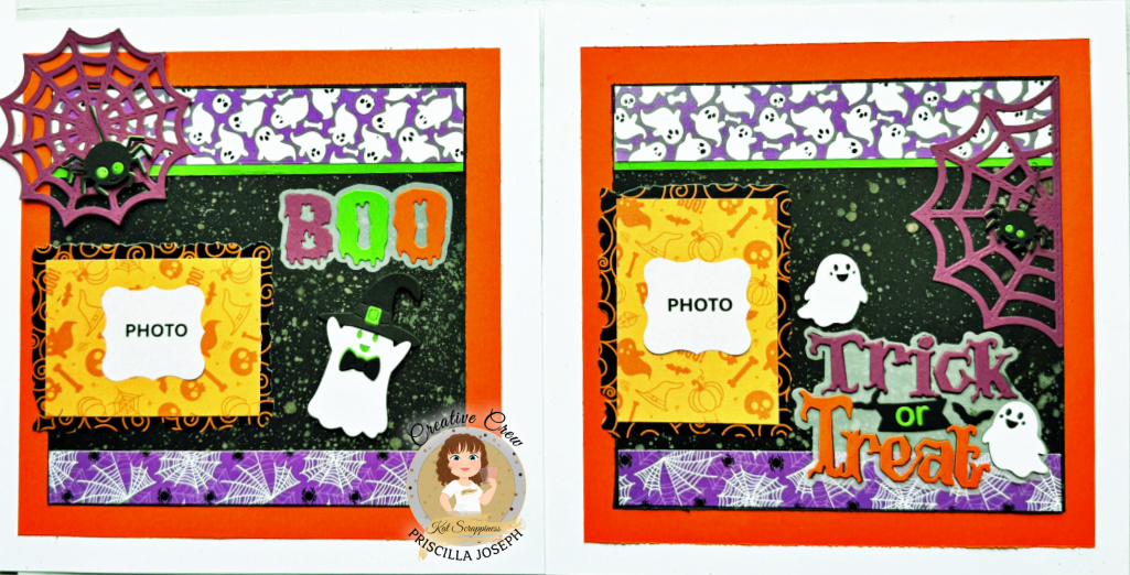 Two-Page Halloween Scrapbook Layout